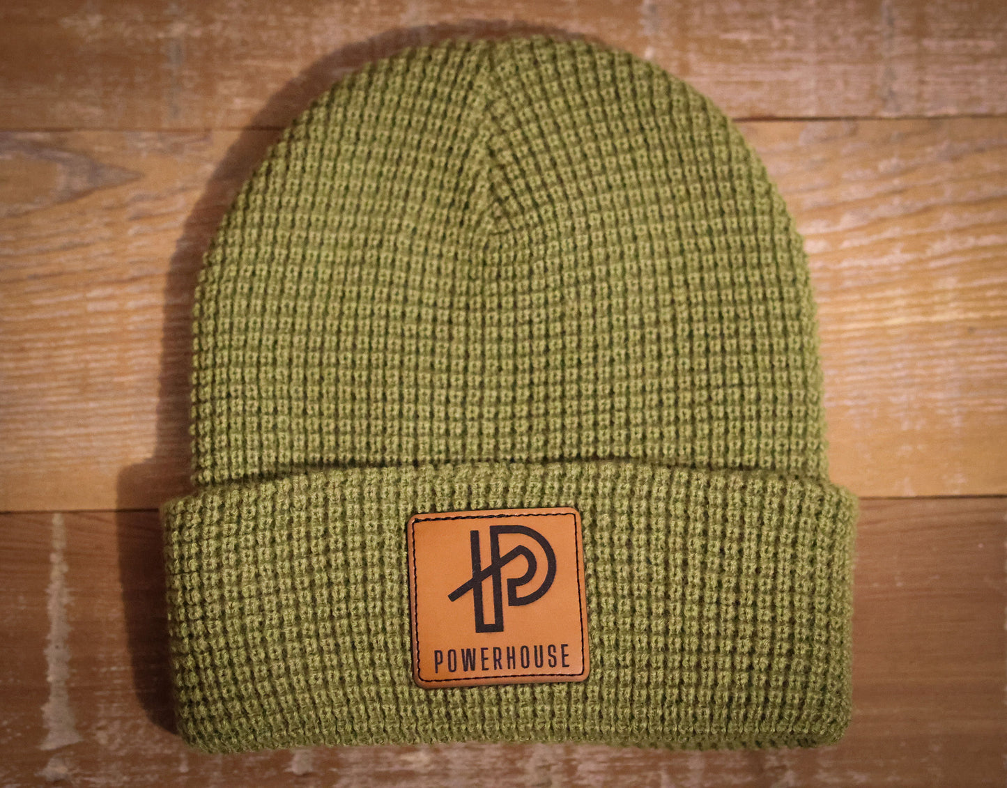 Green Waffle Beanie