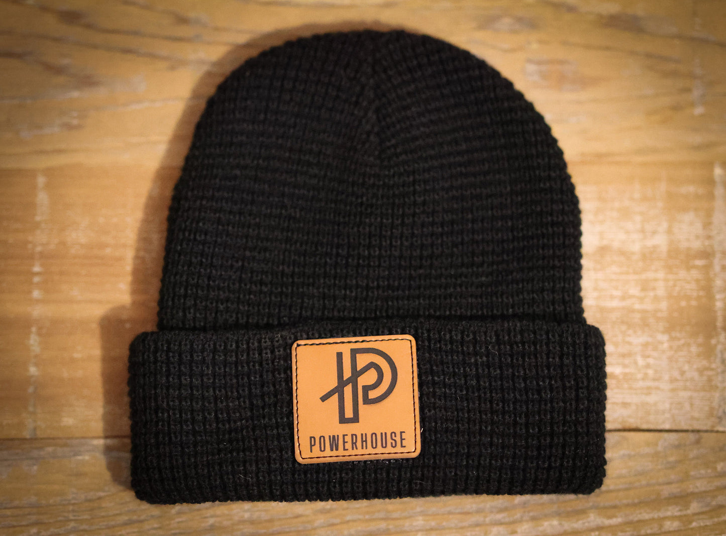 Black Waffle Beanie