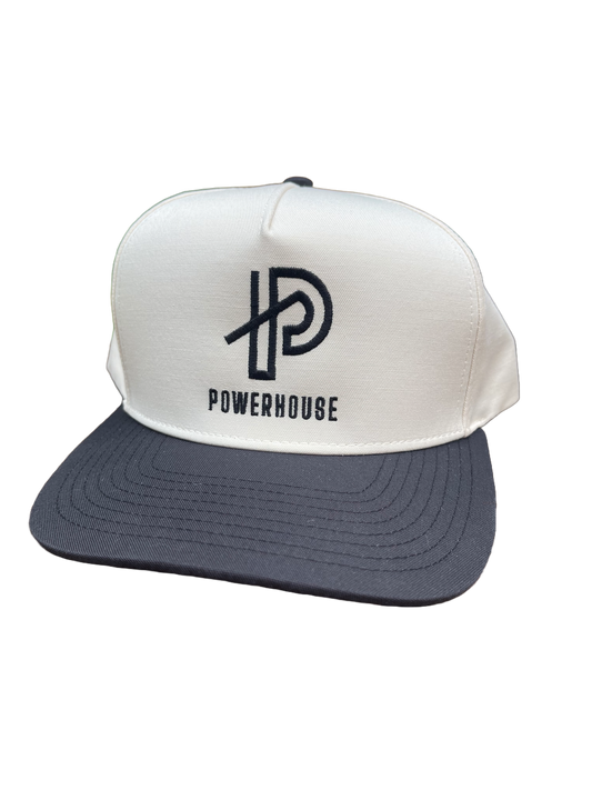 Powerhouse Vintage White/Black Hat